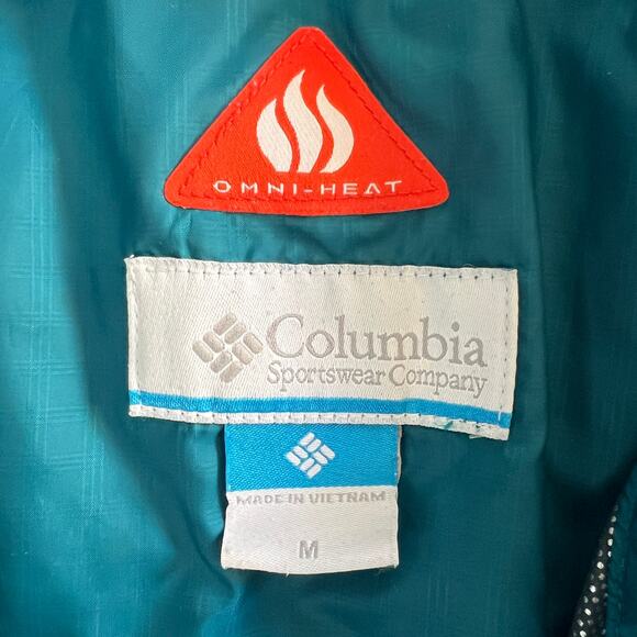 Columbia Omni-Heat Insulated Puffer Jacket Women’s Medium Teal - Picture 3 of 15